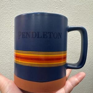 Pendleton Navy and Multicolor Striped Mug